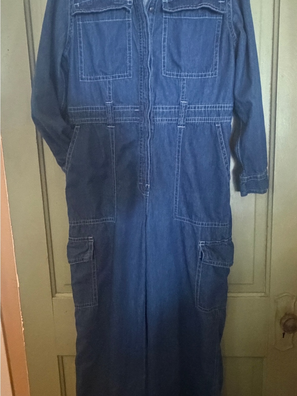 Banana Republic Indigo Denim Utility One-Piece